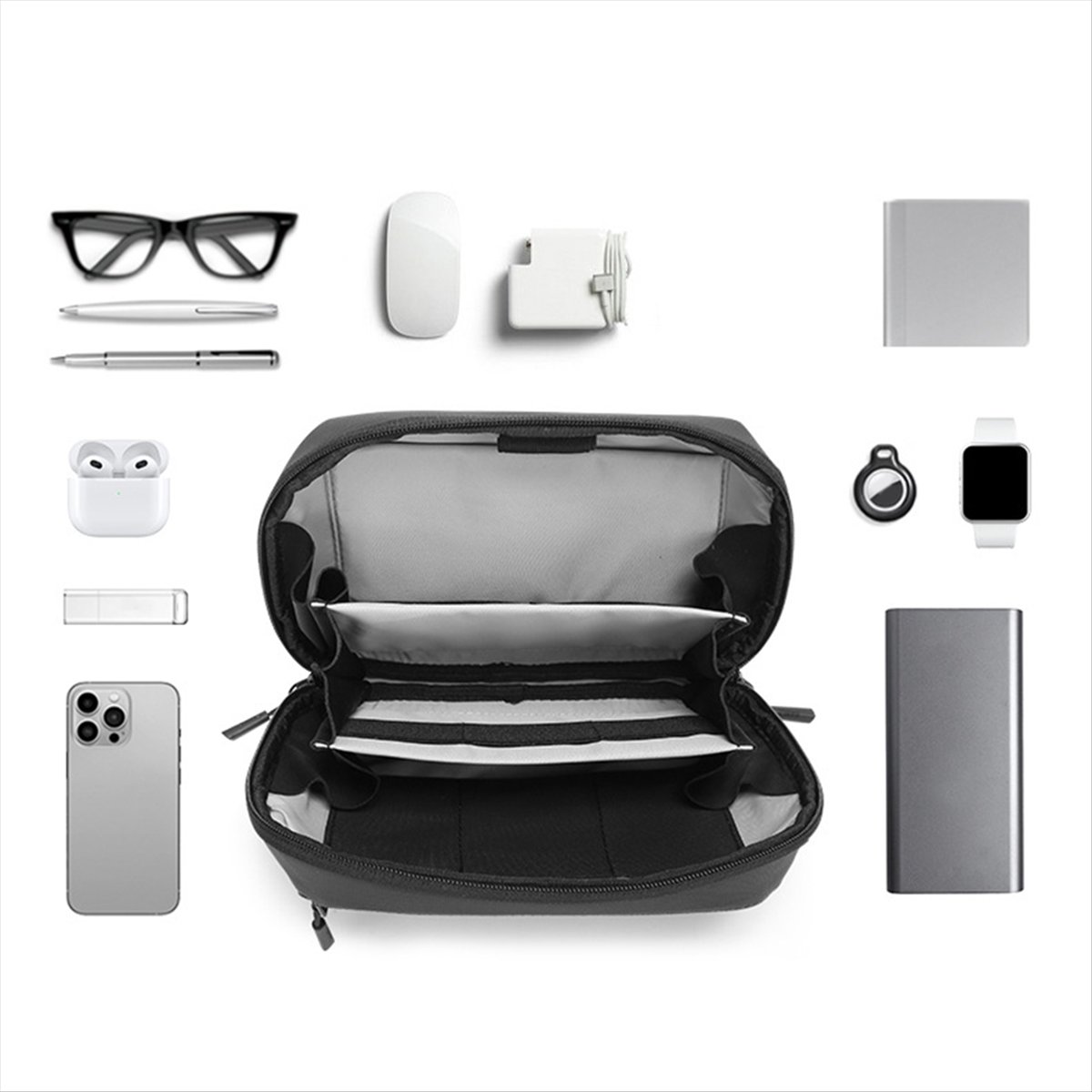 ☶❈＊♥AC1579-Waterproof Tech Pou - Tech Accessories Travel Organizer Pouch review and price